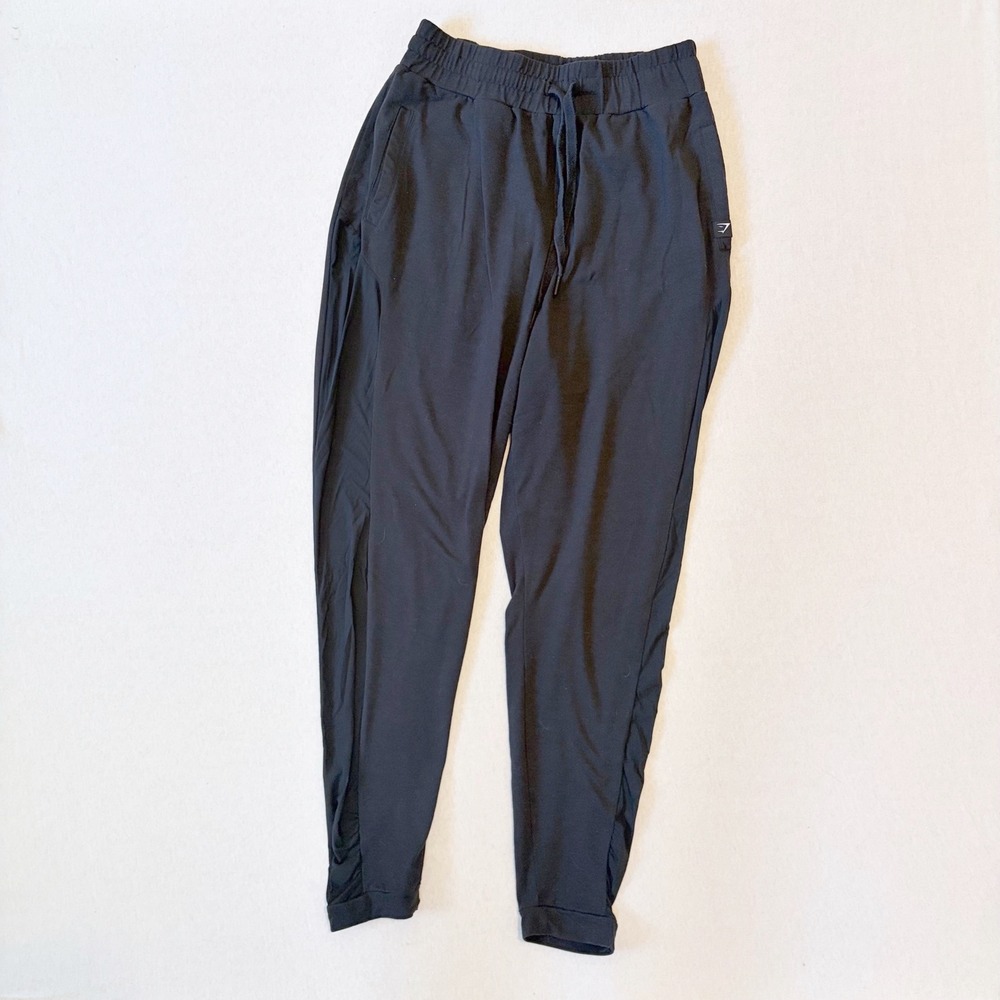 Gymshark Women Black Mesh Side Joggers Large